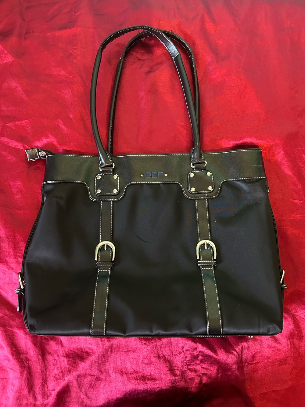 BEF Black Tote with Gold Accents